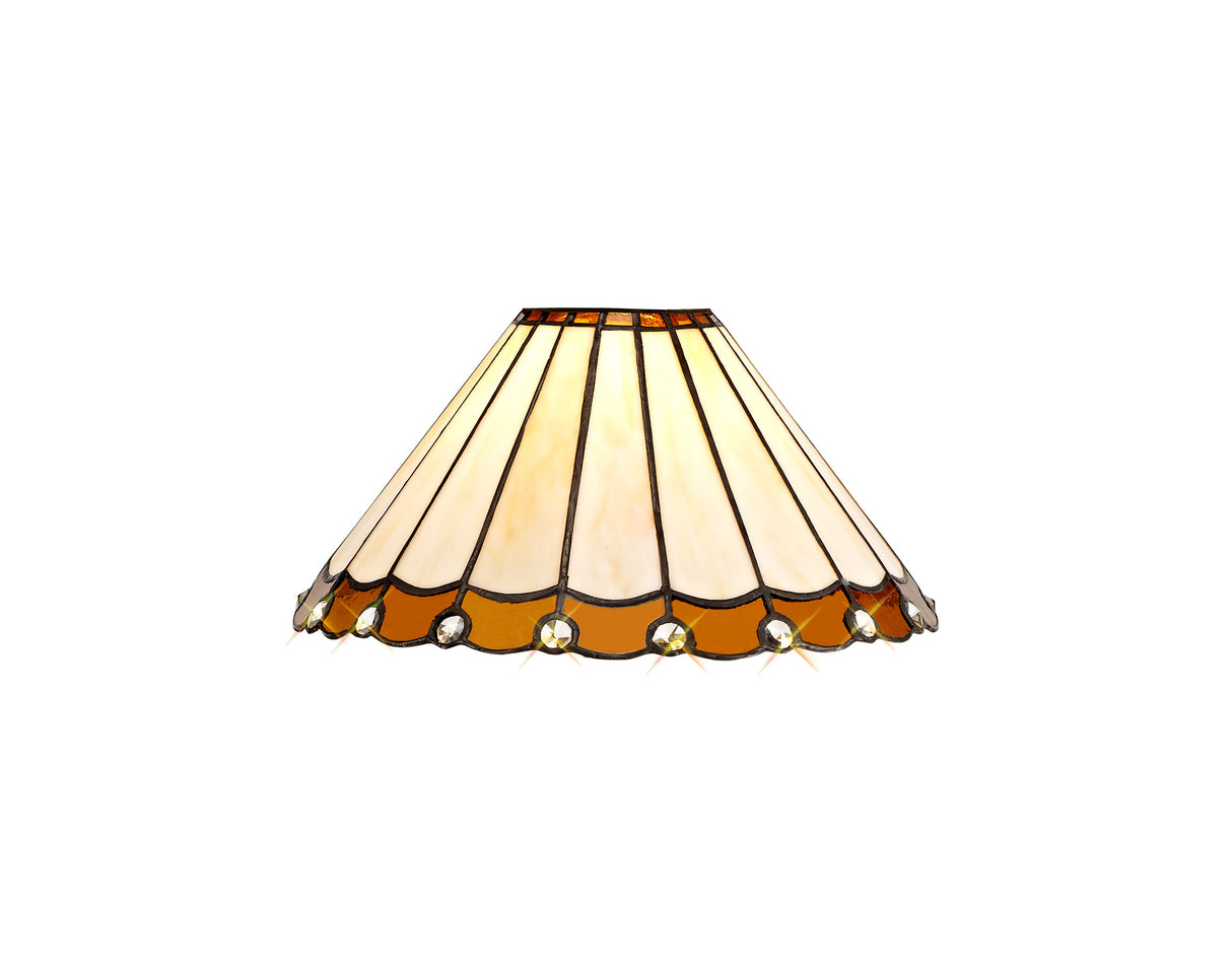 UKL3427 Uklun 30cm Non-Electric Shade in a Amber/Cream/Black/Clear Finish and Clear Crystal