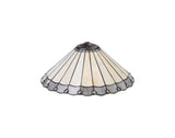 UKL3527 Uklun 40cm Shade Only in a Grey/Cream/Black/Clear Finish and Clear Crystal