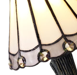 UKL4327 Uklun 30cm 1 Light Table Lamp in a White/Grey/Clear/Black/Gold Finish and Clear Crystal