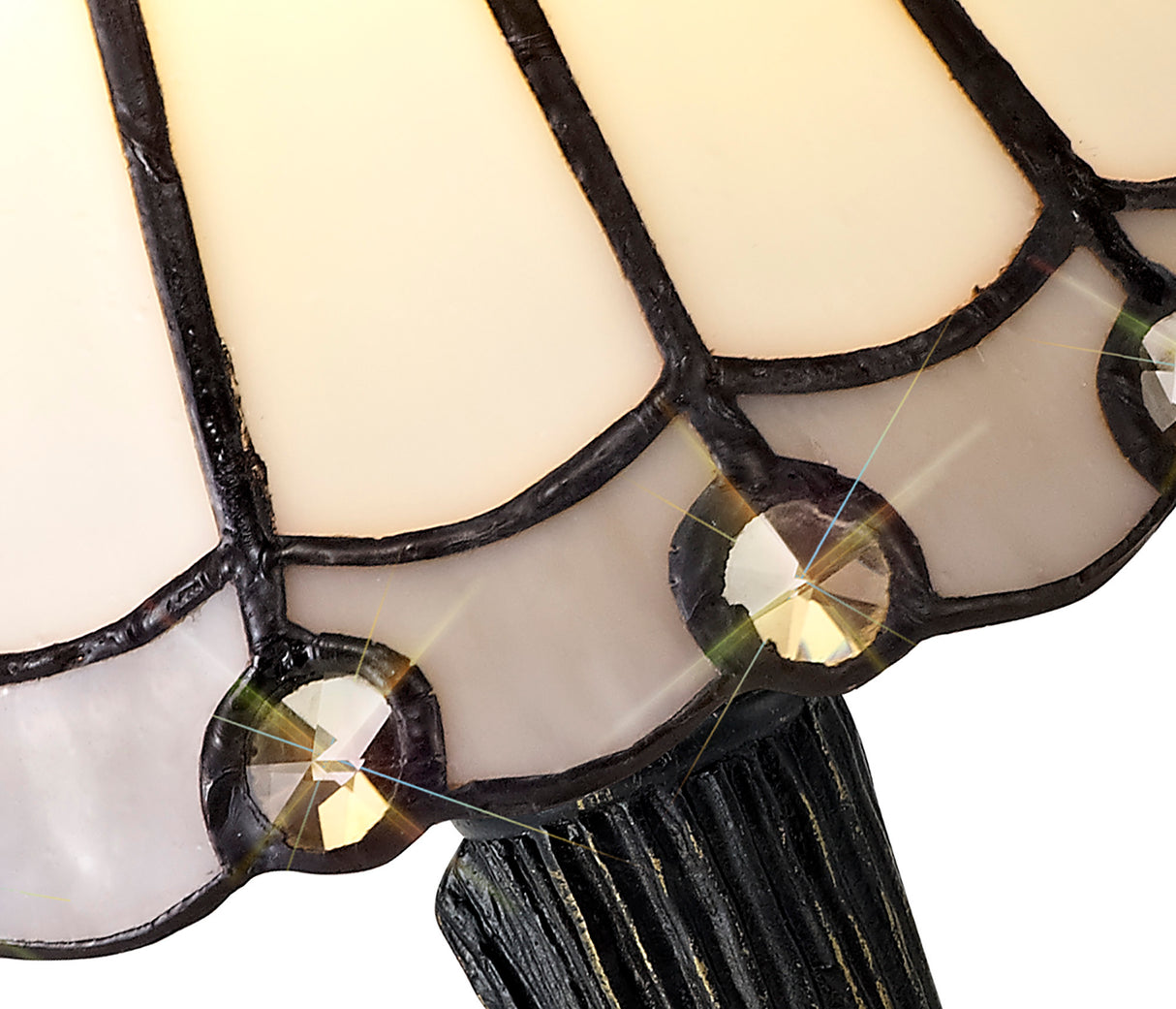 UKL4327 Uklun 30cm 1 Light Table Lamp in a White/Grey/Clear/Black/Gold Finish and Clear Crystal