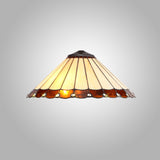 UKL4427 Uklun 40cm Shade Only in a Amber/Cream/Black/Clear Finish and Clear Crystal