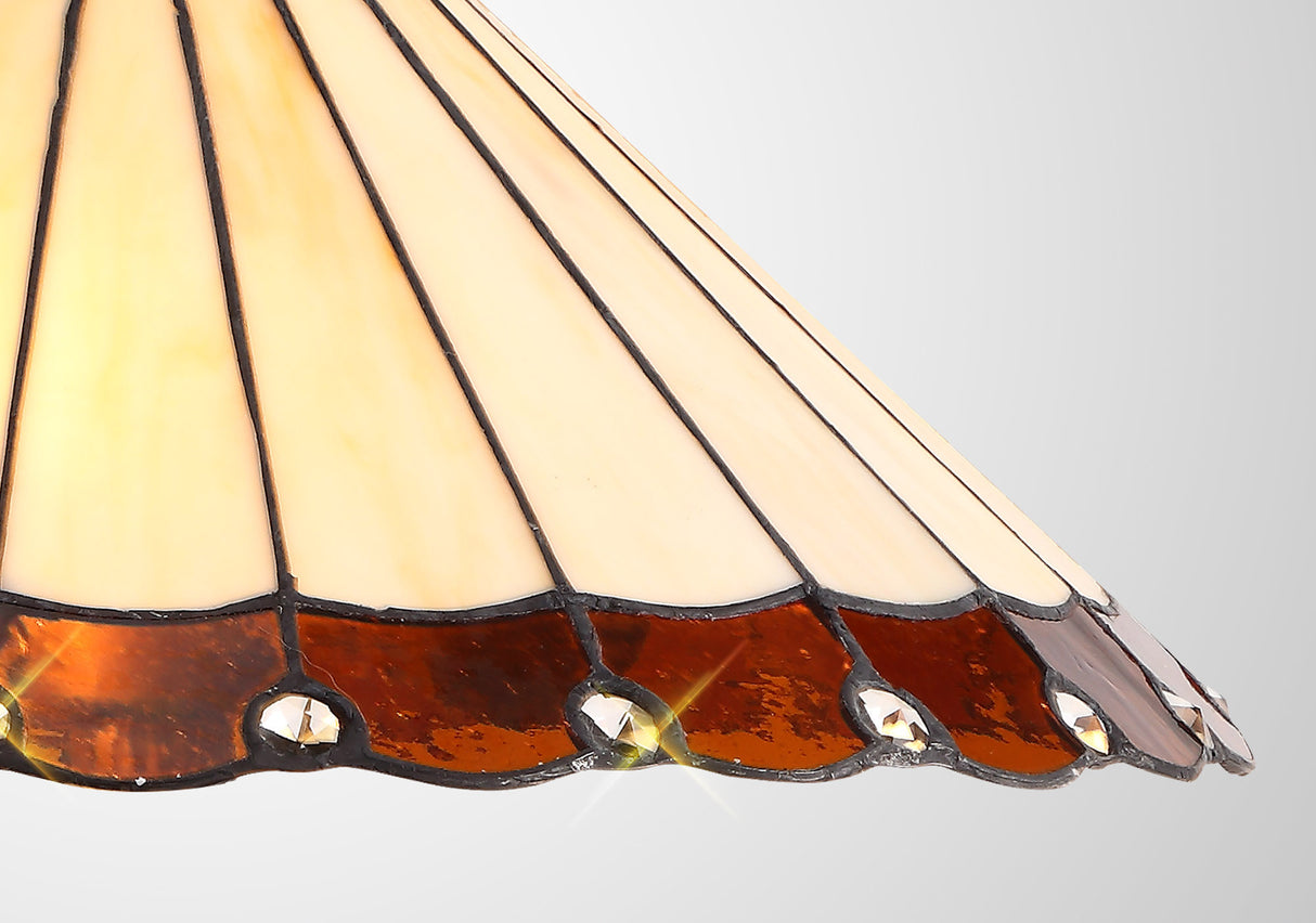 UKL4427 Uklun 40cm Shade Only in a Amber/Cream/Black/Clear Finish and Clear Crystal