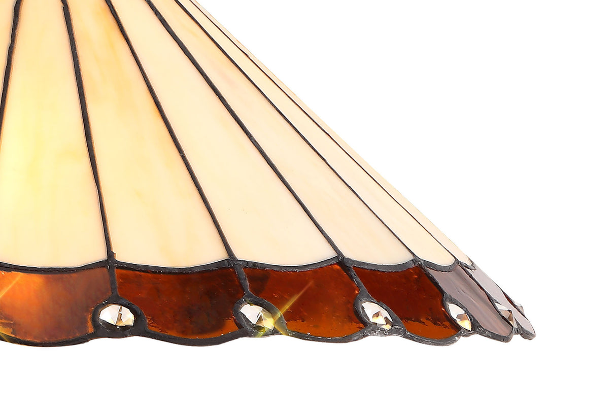 UKL4427 Uklun 40cm Shade Only in a Amber/Cream/Black/Clear Finish and Clear Crystal