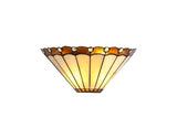 UKL5427 Uklun Wall Lamp 2 Light in a Amber/Cream/Black/Clear Finish and Clear Crystal