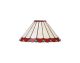 UKL6427 Uklun 30cm Non-Electric Shade in a Red/Cream/Black/Clear Finish and Clear Crystal