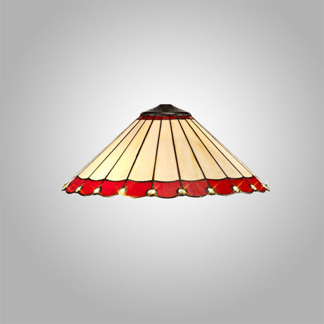 UKL7427 Uklun 40cm Shade Only in a Red/Cream/Black/Clear Finish and Clear Crystal