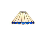 UKL9427 Uklun 30cm Non-Electric Shade in a Blue/Cream/Black/Clear Finish and Clear Crystal