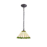 UKL0427 Uklun 30cm Non-Electric Shade in a Green/Cream/Black/Clear Finish and Clear Crystal