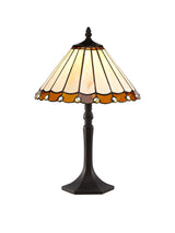 MAH3827 Mahasim 48cm Octagonal Table Lamp 1 Light in a Aged Antique Brass Finish