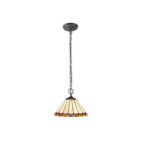 UKL3427 Uklun 30cm Non-Electric Shade in a Amber/Cream/Black/Clear Finish and Clear Crystal