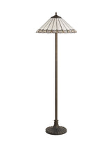 MAH6927 Mahasim 160cm Stepped Design Floor Lamp 2 Light in a Aged Antique Brass Finish