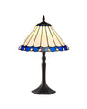 UKL9427 Uklun 30cm Non-Electric Shade in a Blue/Cream/Black/Clear Finish and Clear Crystal