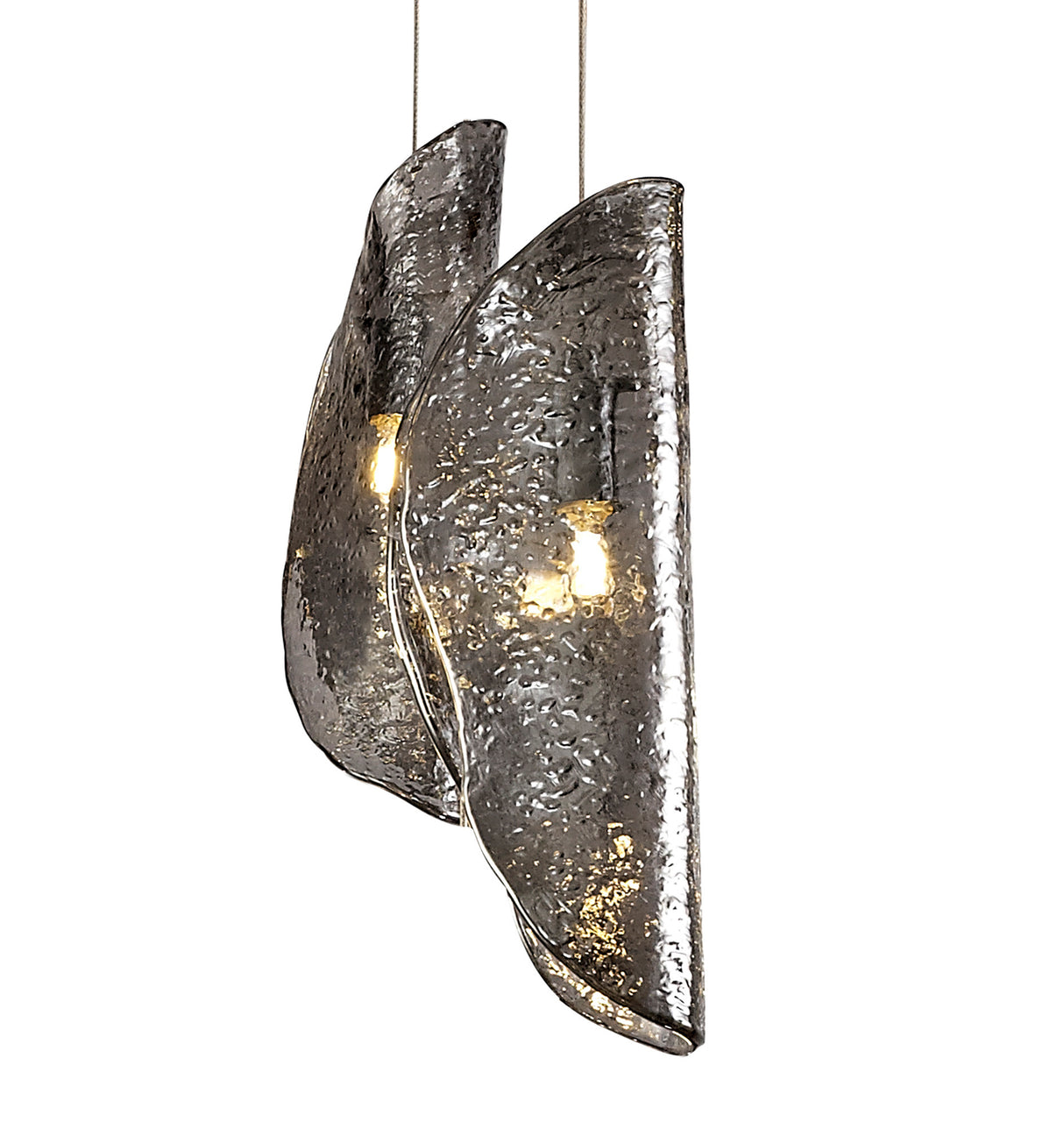 WAS0687 Wassat Pendant 21 Light (28.1kg) in a Chrome/Amber/Clear/Smoked Finish