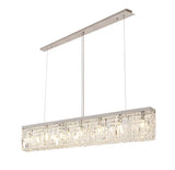 ZOS0187 Zosma Large Linear Pendant 7 Light in a Polished Chrome Finish and Clear Crystal