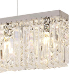 ZOS0187 Zosma Large Linear Pendant 7 Light in a Polished Chrome Finish and Clear Crystal