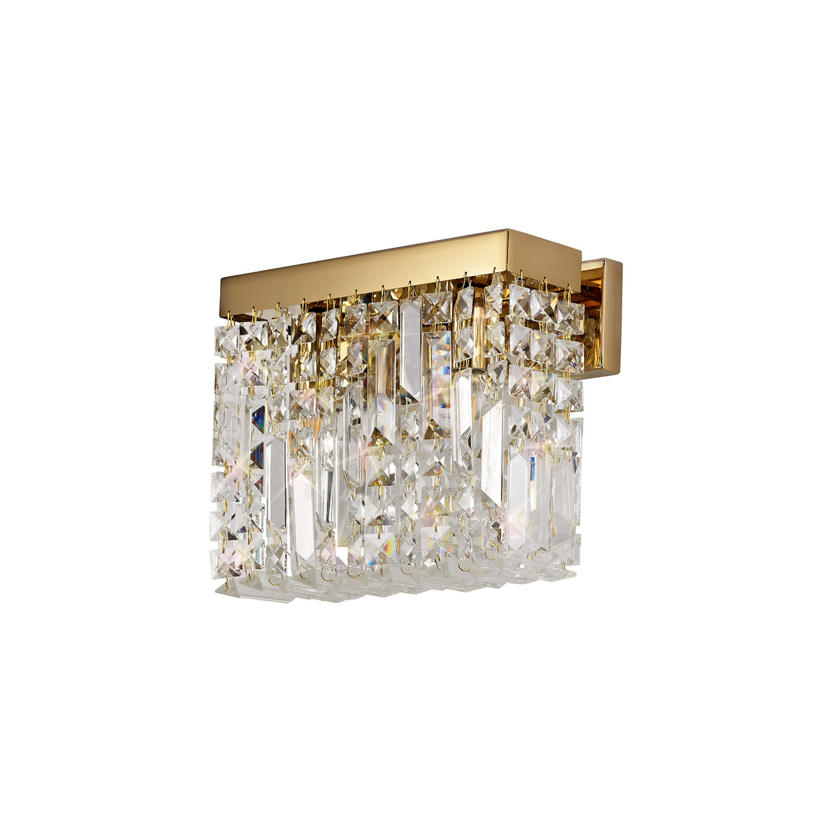 ZOS0287 Zosma Wall Lamp 2 Light in a Gold Finish and Clear Crystal