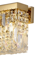 ZOS0287 Zosma Wall Lamp 2 Light in a Gold Finish and Clear Crystal