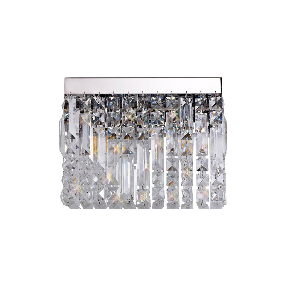 ZOS1187 Zosma Wall Lamp 2 Light in a Polished Chrome Finish and Clear Crystal