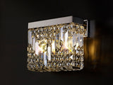 ZOS1187 Zosma Wall Lamp 2 Light in a Polished Chrome Finish and Clear Crystal