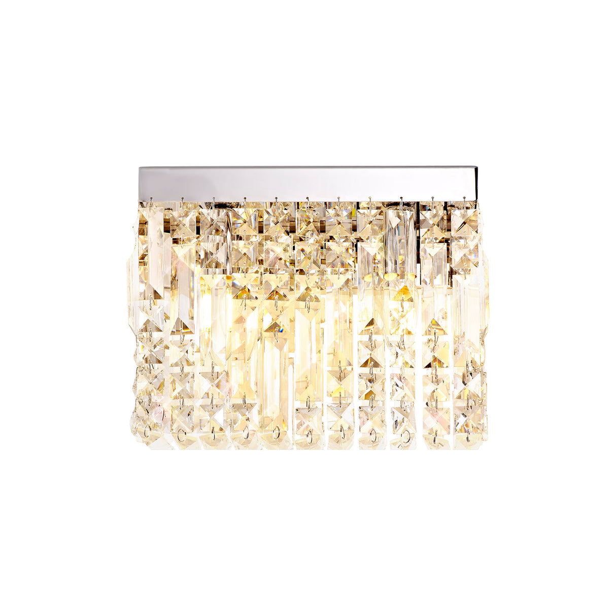 ZOS1187 Zosma Wall Lamp 2 Light in a Polished Chrome Finish and Clear Crystal