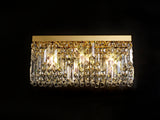 ZOS1287 Zosma Wall Lamp 3 Light in a Gold Finish and Clear Crystal