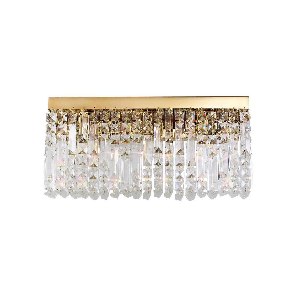 ZOS1287 Zosma Wall Lamp 3 Light in a Gold Finish and Clear Crystal