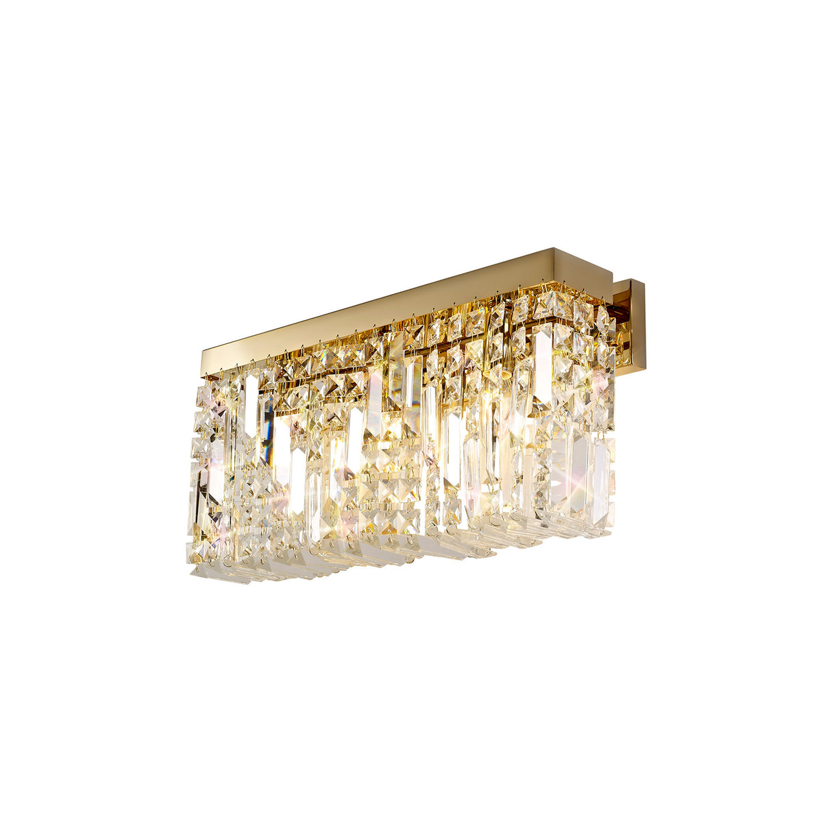 ZOS1287 Zosma Wall Lamp 3 Light in a Gold Finish and Clear Crystal