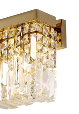 ZOS1287 Zosma Wall Lamp 3 Light in a Gold Finish and Clear Crystal