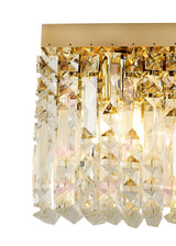 ZOS1287 Zosma Wall Lamp 3 Light in a Gold Finish and Clear Crystal