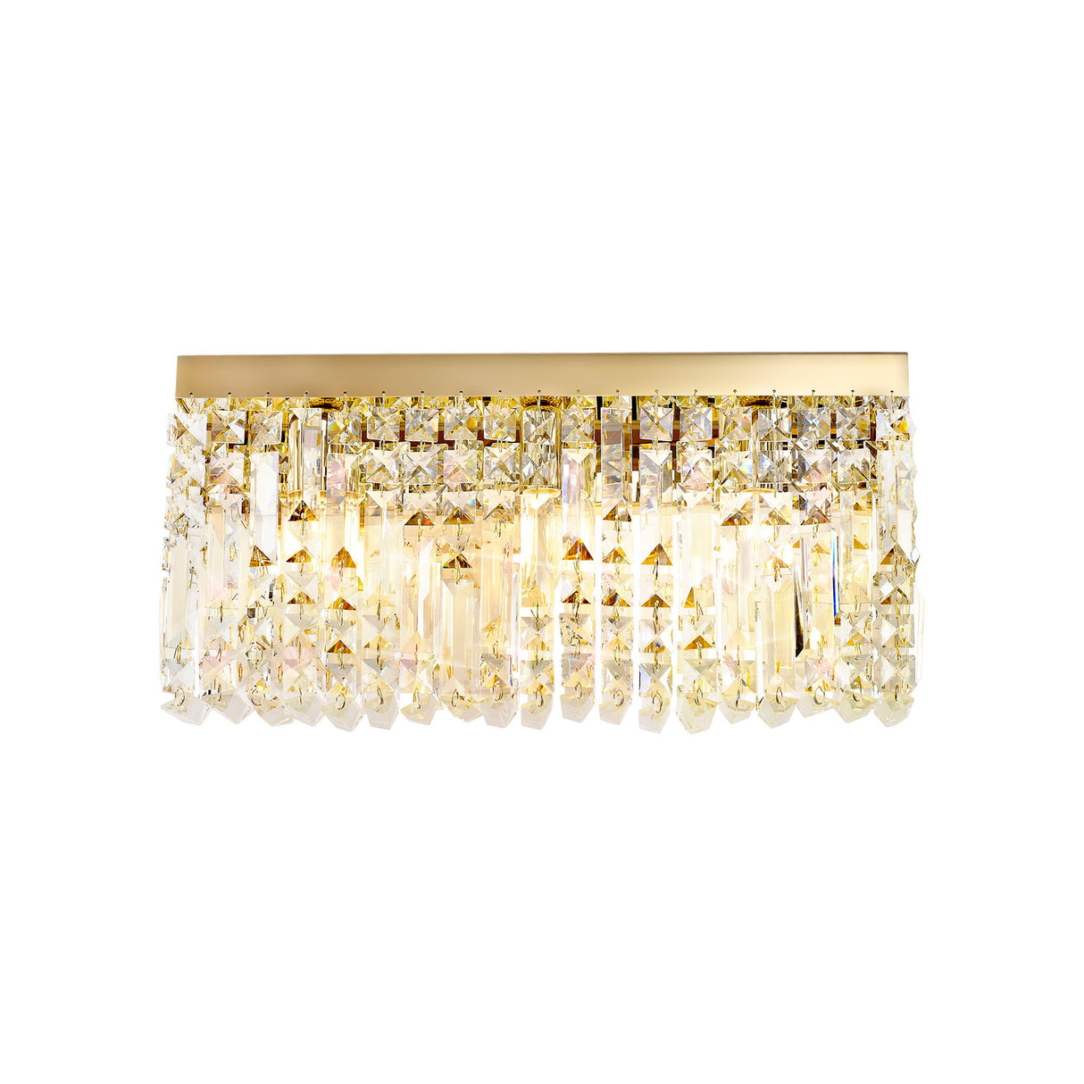 ZOS1287 Zosma Wall Lamp 3 Light in a Gold Finish and Clear Crystal