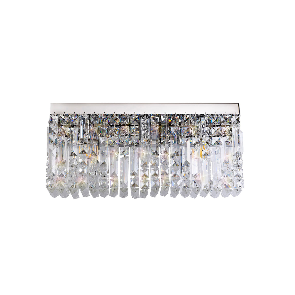 ZOS2187 Zosma 3 Light Wall Lamp Polished Chrome and Clear Crystal