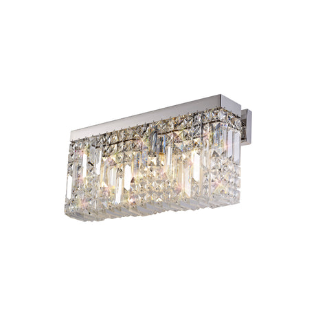 ZOS2187 Zosma 3 Light Wall Lamp Polished Chrome and Clear Crystal