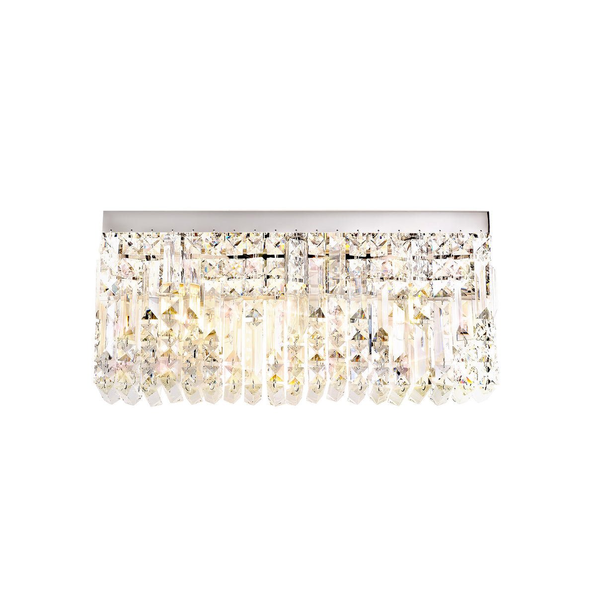 ZOS2187 Zosma 3 Light Wall Lamp Polished Chrome and Clear Crystal