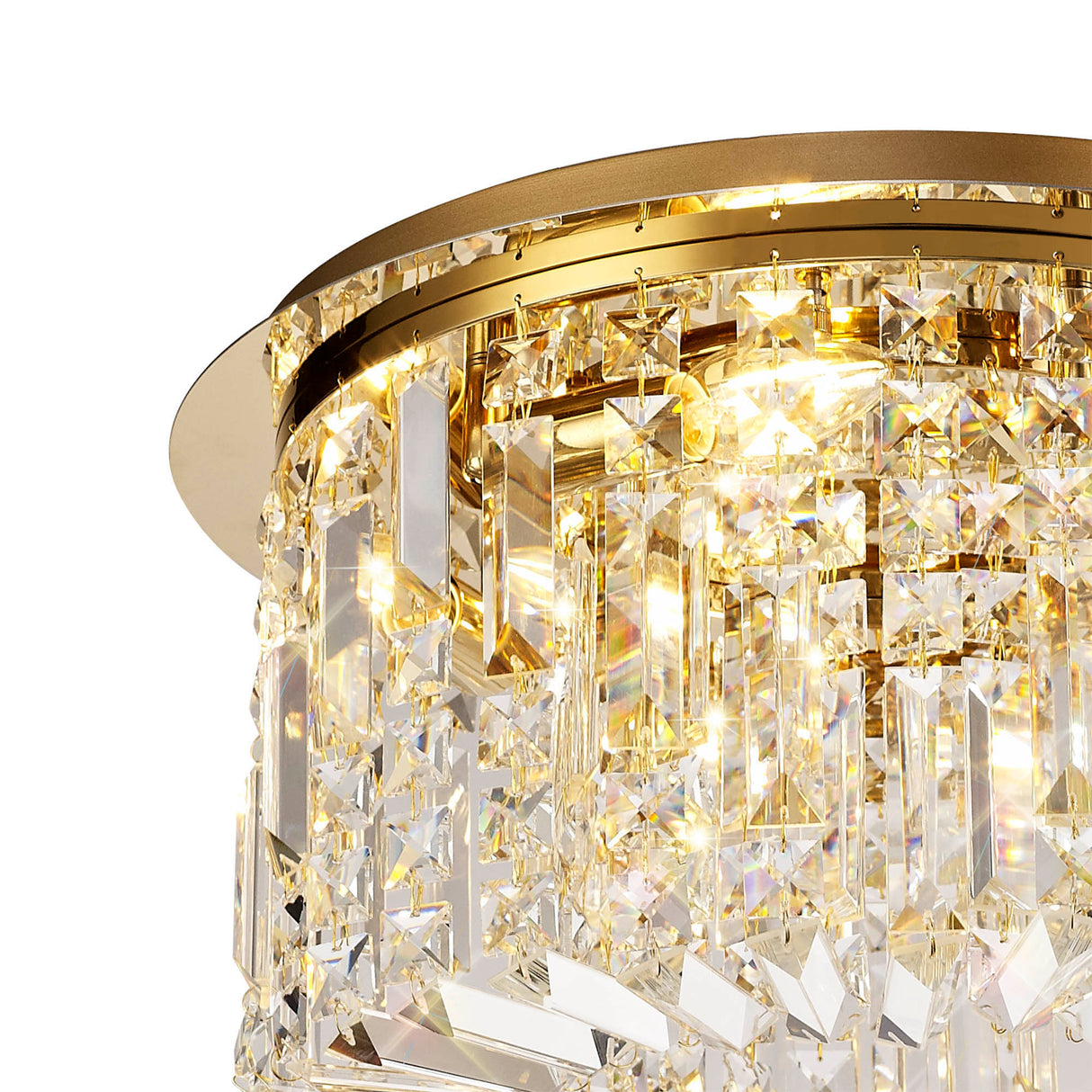 ZOS3187 Zosma Small Ceiling 5 Light in a Gold Finish and Clear Crystal