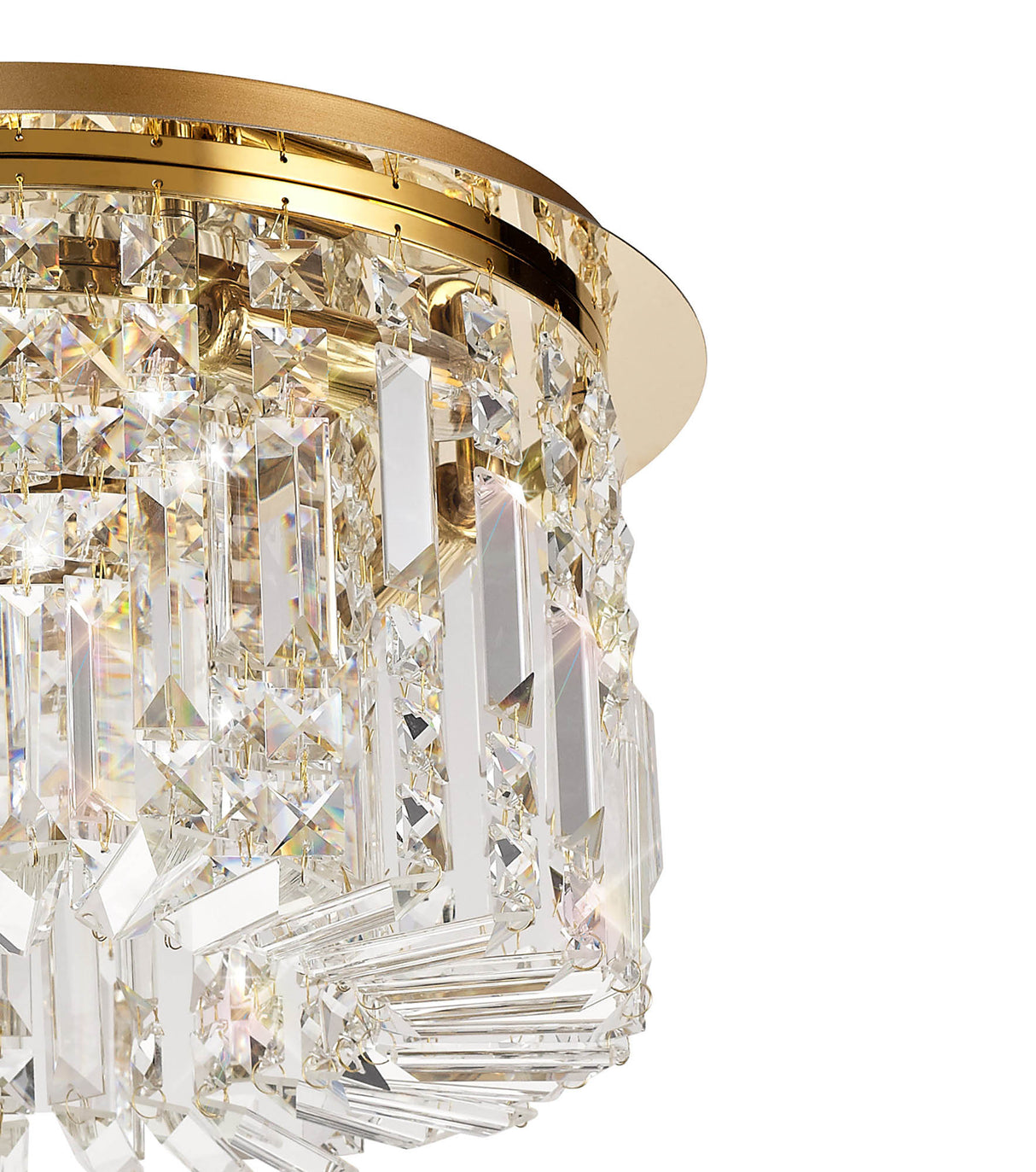 ZOS3187 Zosma Small Ceiling 5 Light in a Gold Finish and Clear Crystal