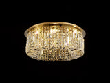 ZOS4187 Zosma Medium Ceiling 8 Light in a Gold Finish and Clear Crystal