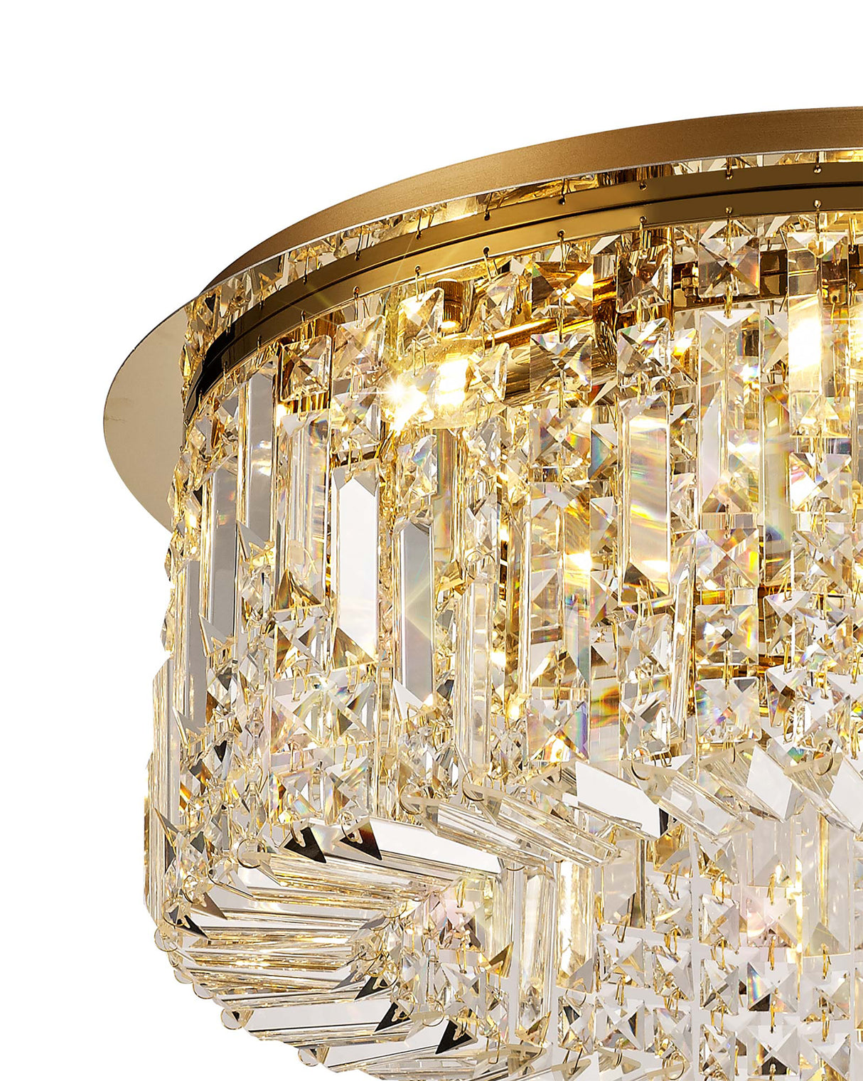 ZOS4187 Zosma Medium Ceiling 8 Light in a Gold Finish and Clear Crystal