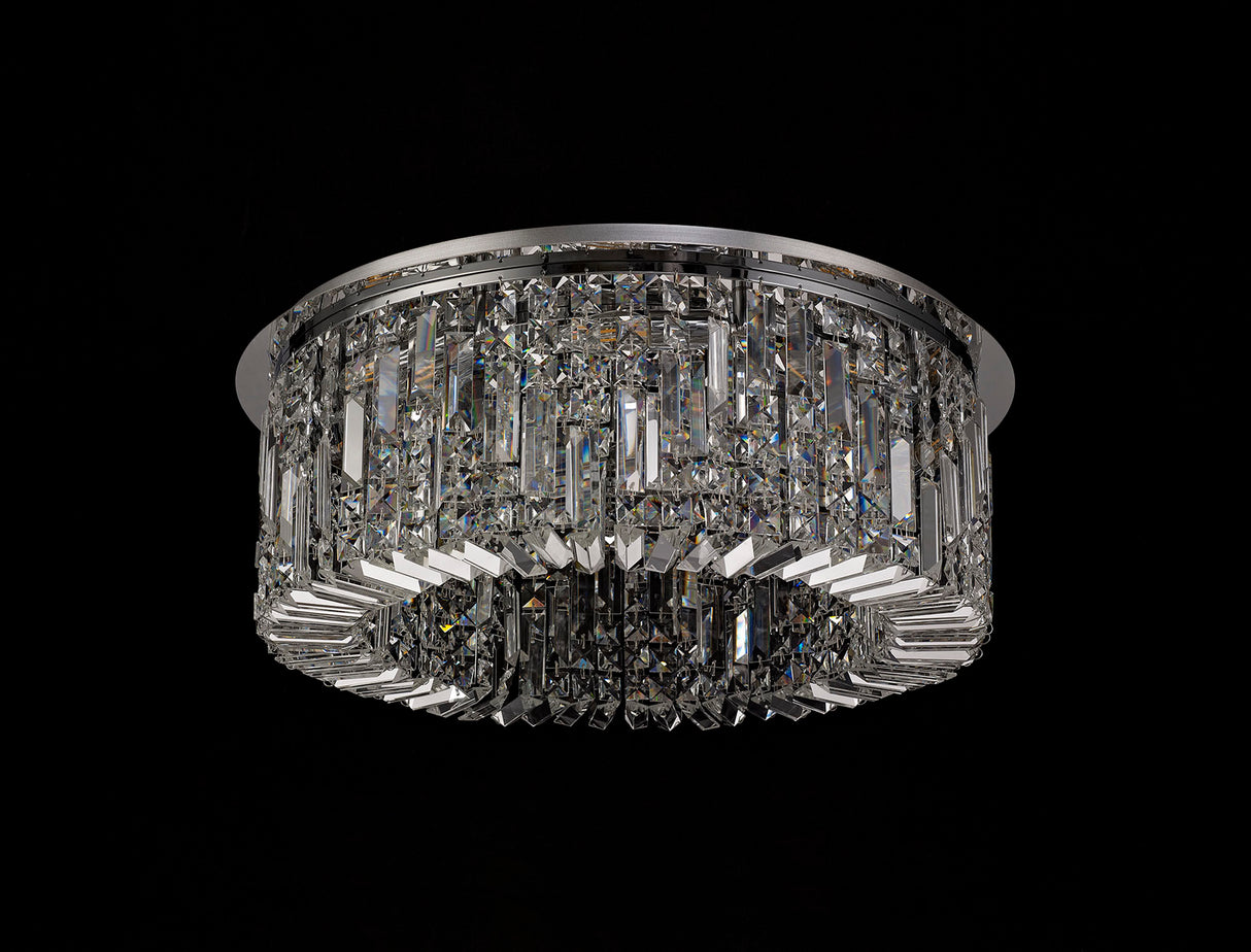 ZOS5087 Zosma Medium Ceiling 8 Light in a Polished Chrome Finish and Clear Crystal