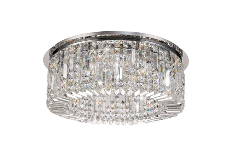 ZOS5087 Zosma Medium Ceiling 8 Light in a Polished Chrome Finish and Clear Crystal