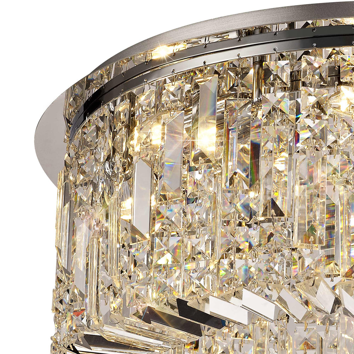 ZOS5087 Zosma Medium Ceiling 8 Light in a Polished Chrome Finish and Clear Crystal