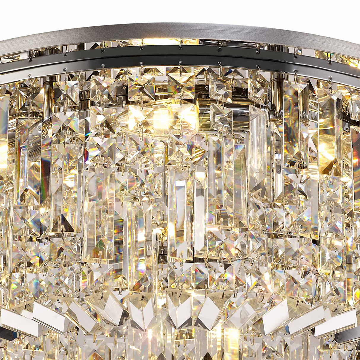 ZOS5087 Zosma Medium Ceiling 8 Light in a Polished Chrome Finish and Clear Crystal