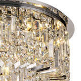 ZOS5087 Zosma Medium Ceiling 8 Light in a Polished Chrome Finish and Clear Crystal