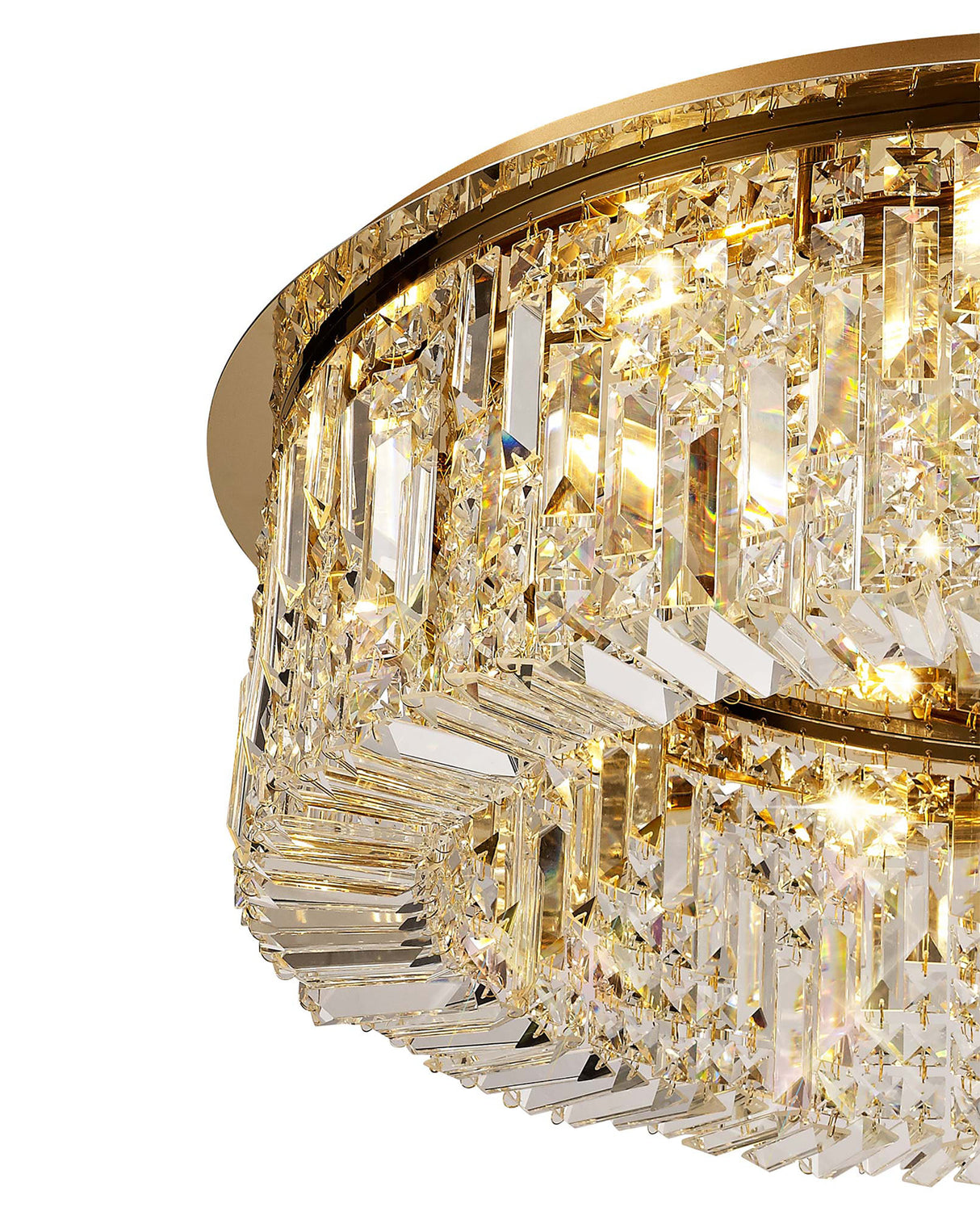 ZOS5187 Zosma Large Ceiling 12 Light (21kg) in a Gold Finish and Clear Crystal