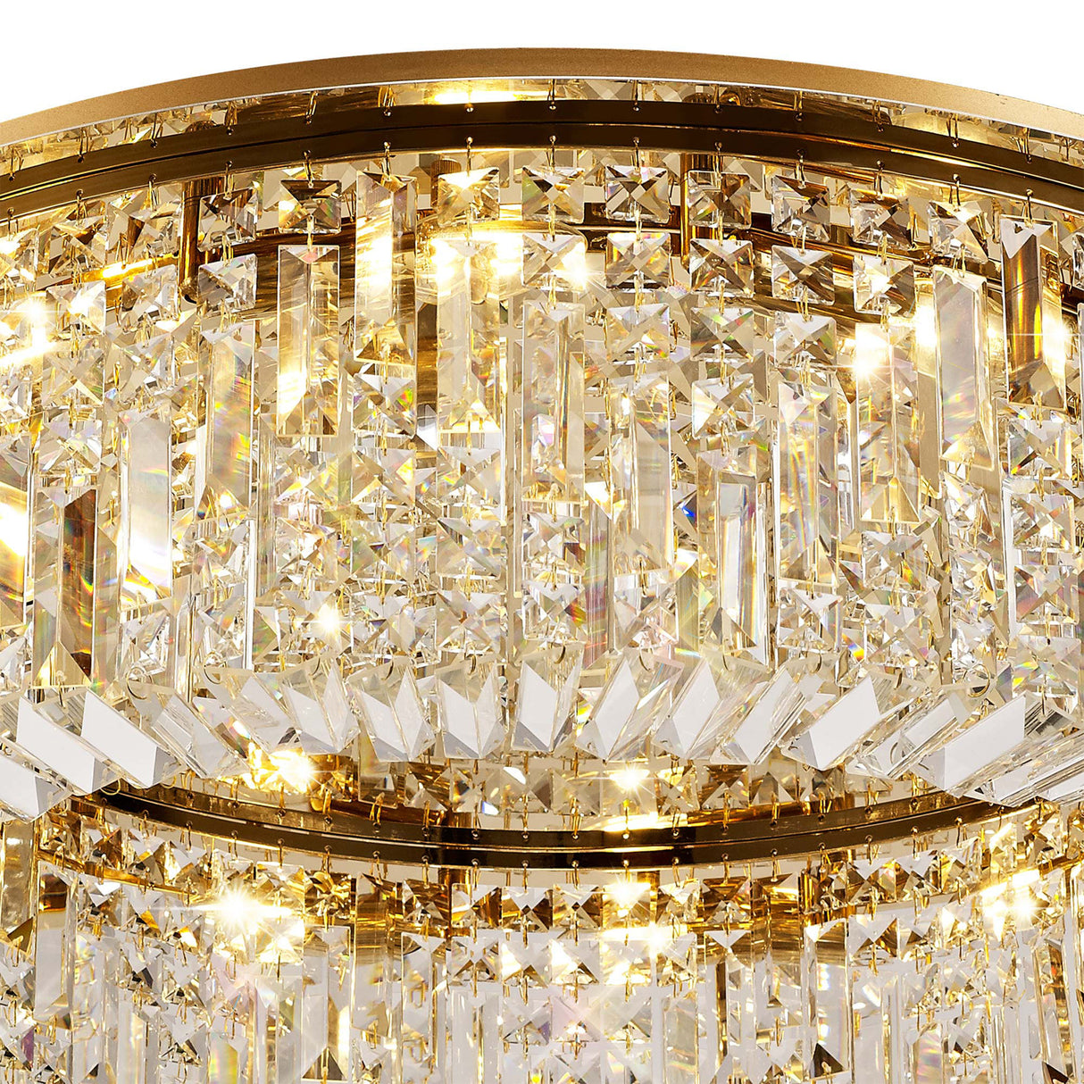 ZOS5187 Zosma Large Ceiling 12 Light (21kg) in a Gold Finish and Clear Crystal