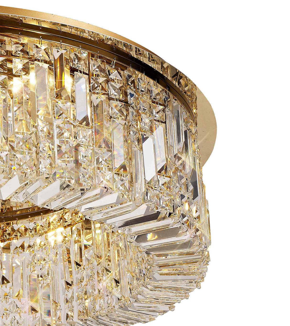 ZOS5187 Zosma Large Ceiling 12 Light (21kg) in a Gold Finish and Clear Crystal