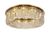 ZOS5187 Zosma Large Ceiling 12 Light (21kg) in a Gold Finish and Clear Crystal