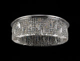 ZOS6087 Zosma Large Ceiling 12 Light (21kg) in a Polished Chrome Finish and Clear Crystal