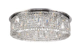 ZOS6087 Zosma Large Ceiling 12 Light (21kg) in a Polished Chrome Finish and Clear Crystal