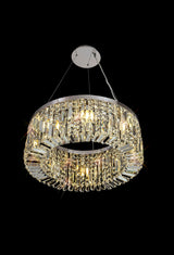 ZOS7087 Zosma Small Pendant 8 Light in a Polished Chrome Finish and Clear Crystal