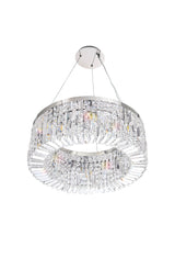 ZOS7087 Zosma Small Pendant 8 Light in a Polished Chrome Finish and Clear Crystal